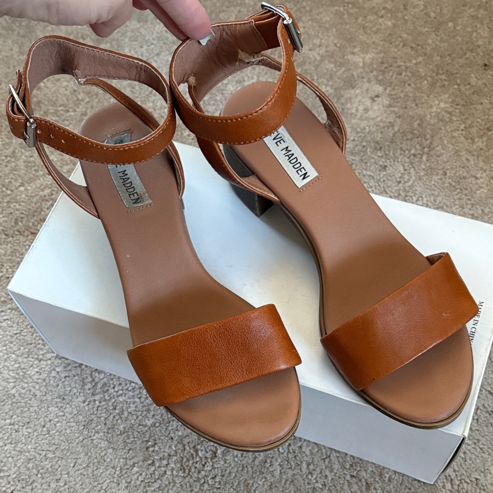 Steve Madden Women's Brown Ankle Strap Sandals